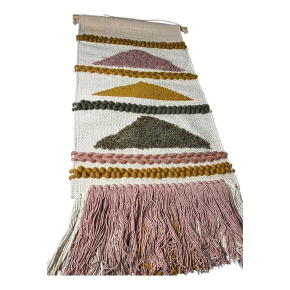 Urban Outfitters Sophia Wall Hanging Wall Decor Boho Fringe Geo-Woven Tapestry - Picture 4 of 11